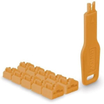 Lindy 47897 RJ-45 Pordi Blokeerija ja V&otilde;ti Komplekt, Oranž, ABS, 10 tk.