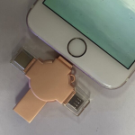 USB pulk USB V&auml;lkm&auml;lu Pulkmetallist Fotopulk IPhone Jaoks, Rožinis