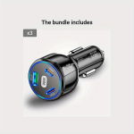 3 pordiga USB autolaadija Kiirlaadimise Adapter iPhone Samsung Xiaomi jaoks, Juoda*3
