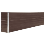 vidaXL k&otilde;rge peenrakast 320 x 40 x 77 cm, tsingitud teras, pruun