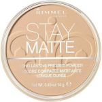 Kompaktpuuder Stay Matte Rimmel 14 g, 003 Peach Glow