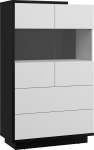 Vitriin Meblocross Hybrid Hyb-28 2S, must/valge