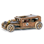 3D puidust pusle, S&otilde;iduauto, Hot Rod Piiratud V&auml;ljaanne, 142 t&uuml;kki, woodencity, LE-001