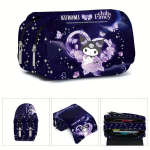 [Kuuma M&uuml;&uuml;k] Sanrio Kuromi & Cinnamoroll 3D Joonistuspliiatsikott - Vastupidav Oxford Kangas, Ideaalne &Otilde;pilastele ja Igap&auml;evaseks Kontoritarbeks, Kuromi D modelis