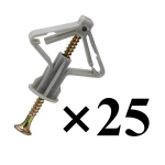 100tk Seinaankrud Kipsplaat Kruvid Tsingitud Kinniti Komplekt