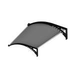 Ukse varikatus, 100x150 cm, LED-valgustusega, toonitud/hall