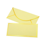 Kollane &uuml;mbrik kutsekaardiga 19x9,5 cm, 190 g., 10 tk.