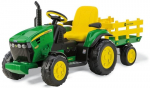 Peg-Perego Laste elektriline ekskavaator/traktor John Deere Ground Force with trailer 12V, roheline
