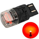 LED pirn W21/5W, 7443 12V CANBUS 1800lm punane