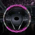 Luksuslik Pl&uuml;&uuml;&scaron; ja Rhinestone Roolikate Naisele Talvine Auto Aksessuaar. , Violetinė