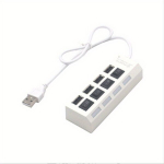 Kiire USB 2.0 Adapter 7/4 Porti LED L&uuml;litiga. , Baltas