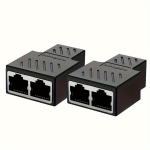 RJ45 Jagaja Adapter, 1 Kuni 2 Dual LAN Ethernet Pesa&uuml;hendus