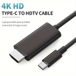 USB-C HDMI kaabel, 2m, 4K, nikligaetud, Thunderbolt &uuml;hilduv