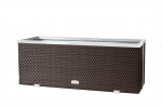 Kastmiss&uuml;steemiga &otilde;ues lillepott, suitsupruun, 95 cm x 39 cm x 43 cm