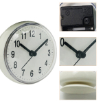 Kellad, mini iminapaga seinakell vannitoa uduvastane veekindel kell k&ouml;&ouml;gi vannitoakell, valge