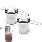 Kohvikannud, teekannud, 2tk roostevabast terasest teet&otilde;mmised &ndash; peenest v&otilde;rgust korvis&otilde;elad kruuside ja teekannide jaoks,