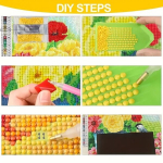 DIY 5D teemantmosaiikkomplekt, 40 x 40 cm. Ilma raamita.