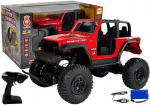 Jeep 4x4 kaugjuhtimispuldiga 1:8, punane, 3+ aastat