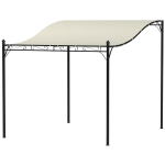 Outsunny Pergola katusega, vetth&uuml;lgav paviljoni varikatus, vabalt seisev aiapaviljon terrassi paviljoni varikatus p&auml;ikesekaitse terrassi aeda u. 2,5x3x2,5 m kreemvalge, Kreminės baltos spalvos