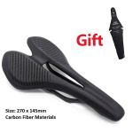 (-1158 must)Carbon Fiber Road Mtb sadul 3K T800 &uuml;likerge s&uuml;sinik + nahkpadjad s&otilde;ita jalgratta iste, (-1158 juoda)