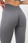 Sportlikud soonikkoes retuusid LEGGINGS RIB Giulia modelleeriva tagumise &otilde;mblusega, v&auml;rv poppy seed, S/M