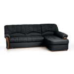 Nurgadiivanvoodi Sofia, parem nurk, kaetud nahaga, jalad - p&auml;hkel, Nurgadiivanvoodi Sofia, parem nurk, kaetud nahaga - must 0100, jalad - p&auml;hkel