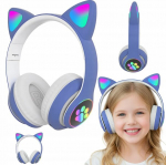 Juhtmevabad Bluetooth-k&otilde;rvaklapid &ndash; kassik&otilde;rva LED-m&auml;nguri k&otilde;rvaklapid, sinine