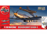 Mudeli komplekt Airfix - P-51D Mustang vs Messerschmitt Bf109F-4 Dogfight Double, 1/72, A50193