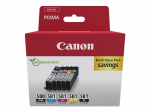Canon tindikassetid PGI-580 PGBK/CLI-581 CMYK, 5 tk