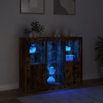 puhvetkapp，kapp，puhvetkapid LED-tuledega 3 tk, suitsutatud tamm, tehispuit CFE88623