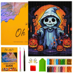 Teemantmosaiik Oh Art! Halloweeni kummitus, 30x40 cm, 30x40