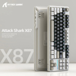 X87 Attack Shark Wireless Game klaviatuur RGB ja kuuma asendamise funktsiooniga - Starshine Black, Strawberry Switch