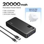 Akupank Ugreen 22.5W 10000Mah Power Bank kiire laadimine iPhone ja Xiaomi - 20000Mah UK laadija