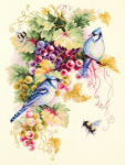 Tikkimiskomplekt Magic Needle "Blue Jay and Grapes" 130-022