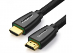 Kaabel HDMI-HDMI 15m (HDMI 1.4 4K@30Hz) must nailonpunutisega HD118 koos suunava IC UGREENiga