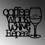 Seinakaunistus Coffee Repeat, 1 tk