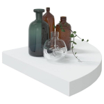 vidaXL nurgariiul, tamm ja valge, 35 x 35 x 3,8 cm MDF