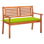vidaXL 2-kohaline aiapink padjaga, 120 cm, eukal&uuml;ptipuit