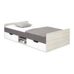 Laste voodi Remo 120, hele pruun/valge/hall