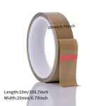 10m Kuumakindel PTFE Teflonteip - Leekikindel, Isoleeriv, Veekindel Plastik/Klaas/Metallpindadele., 10m*20mm