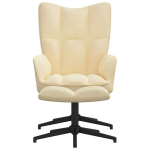 vidaXL puhketool jalapingiga, kreemjasvalge, samet