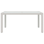 vidaXL Aialaud, valge, 150x90x75cm, karastatud klaas/pol&uuml;iretaan