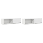 seina telerikapp，TV Kapp，telerialus, valge, 100x31x25,5 cm, tehispuit CFE609224