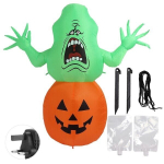 Halloween t&auml;ispuhutav roheline koletis LED -valgusega 5 jalga IP44 Veekindel Halloween puhub k&otilde;rvitsakoletis koletis v&auml;listingimustes aia &otilde;ue muru kaunistamine uk plu