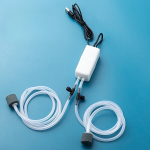 1tk AquaPro USB Hapnikuvarustus Akvaariumidele, Kahe V&auml;ljundiga &Otilde;husti., Baltas
