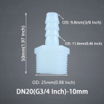 5tk Plastikust Meeste Keere Vooliku &Uuml;hendus G1/2 G3/4 Toll Pagood&uuml;hendus Veepumba Seade., G3/4&ndash;10 mm (3/8 colio)