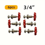6tk Industriaalne Steampunk Must Malm Toruliitmikud - 3/4 Keermega, Painduvad Metall&uuml;hendused Manomeetri ja Ventiiliga DIY Riiulitele, M&ouml;&ouml;blile ja Retro Sisekujundusele, 3/4 vožtuvas