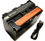 Kaamera aku Type-C NP-F750 PRO 6400 mAh LED t&auml;ielikult dekodeeritud