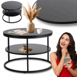 Loft &uuml;mmargune kohvilaud must Industrial &uuml;mmargune pink must BEST