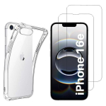 iPhone 16e jaoks l&ouml;&ouml;gikindel &uuml;mbris ja 2 klaasist kaitsekile Phonillico&reg;